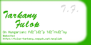 tarkany fulop business card